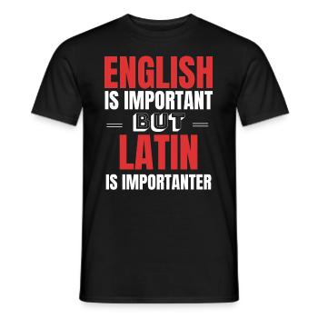Latein Lehrer Geschenkidee - Männer T-Shirt - Schwarz - Vorne - AI Model Male 178 light (178cm)