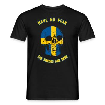 Schweden Totenkopf - Männer T-Shirt - Schwarz - Vorne - AI Model Male 178 light (178cm)