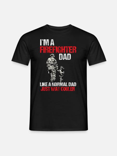 Fireman Dad Fireman Père Cadeau - T-shirt homme - noir