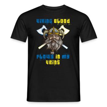 Viking Suédois Suédois cadeau de sang vikings - T-shirt homme - noir - Devant - AI Model Male 178 light (178cm)
