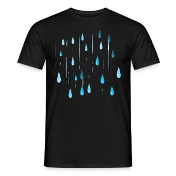 Gouttes de pluie / Météo / Nature - T-shirt homme - noir - Devant - AI Model Male 178 light (178cm)