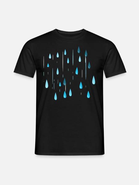 Raindrops / Weather / Nature - Men's T-Shirt - black