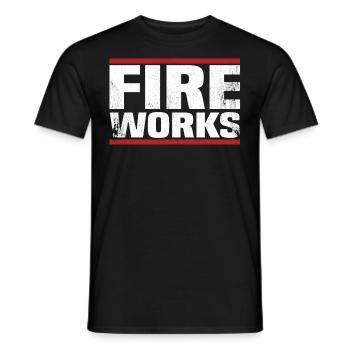 feuerwerk shirt - Männer T-Shirt - Schwarz - Vorne - AI Model Male 178 light (178cm)
