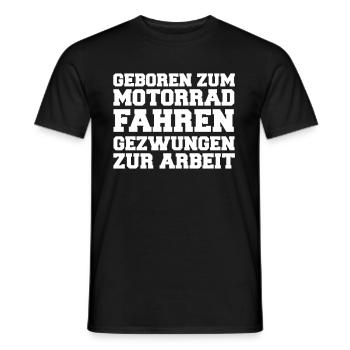 Motorrad Biker Motor Öl Highway speed - Männer T-Shirt - Schwarz - Vorne - AI Model Male 178 light (178cm)