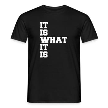 C’est ce que c’est - T-shirt homme - noir - Devant - AI Model Male 178 light (178cm)