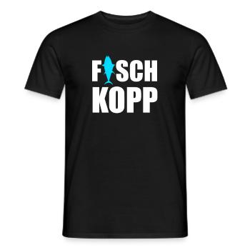 fisch, angeln, fischer, fischen, angler, fische - Männer T-Shirt - Schwarz - Vorne - AI Model Male 178 light (178cm)