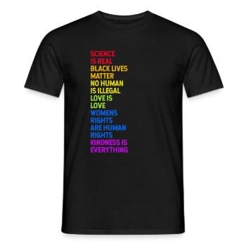 lgbtq, lgbt, gay pride, schwul, regenbogen, pride - Männer T-Shirt - Schwarz - Vorne - AI Model Male 178 light (178cm)