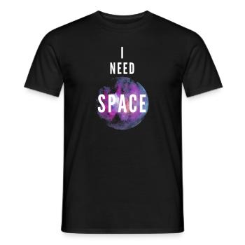 space, space, stars, science, galaxy - Men's T-Shirt - black - Front - AI Model Male 178 light (178cm)