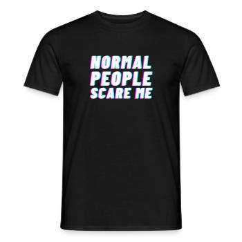 Les gens normaux disent cadeau de peur - T-shirt homme - noir - Devant - AI Model Male 178 light (178cm)