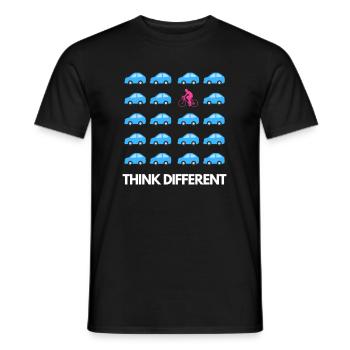 Fahrrad Radeln tandem auto umwelt geschenk - Männer T-Shirt - Schwarz - Vorne - AI Model Male 178 light (178cm)