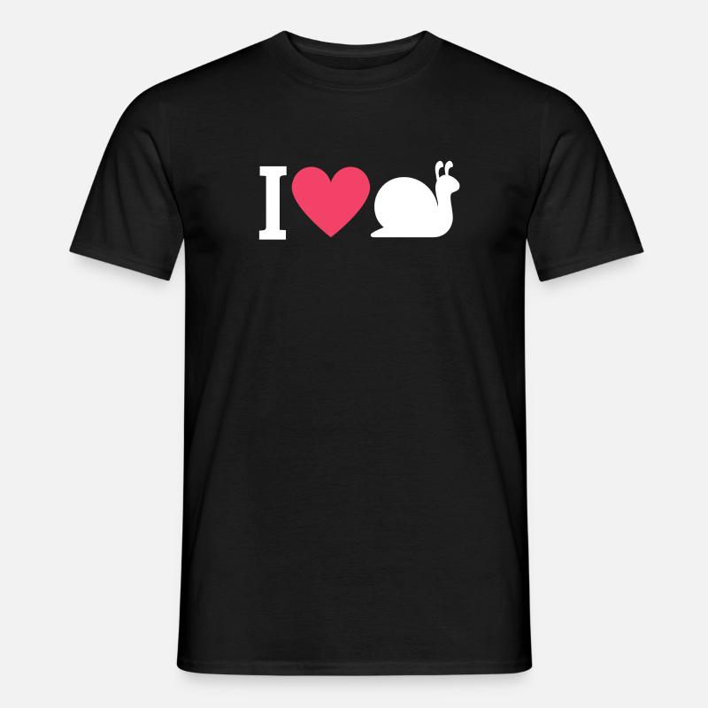 Schnecke - Männer T-Shirt - Schwarz