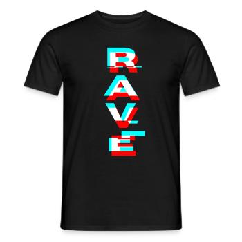 Cadeau Rave Raver House DJ Techno Music - T-shirt homme - noir - Devant - AI Model Male 178 light (178cm)