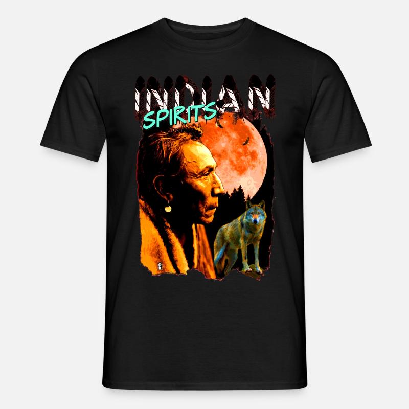 INDIAN SPIRITS 1.1 - Männer T-Shirt - Schwarz