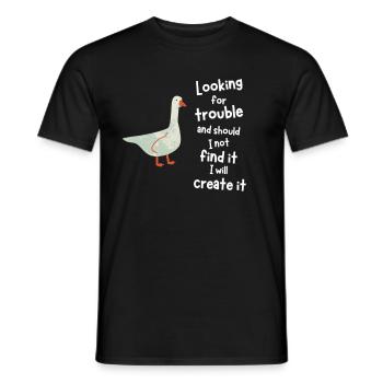 Gans Gaming Natur Vogel Meme geschenk online - Männer T-Shirt - Schwarz - Vorne - AI Model Male 178 light (178cm)