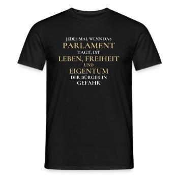 Freedom Libertarian state property policy gift - Men's T-Shirt - black - Front - AI Model Male 178 light (178cm)