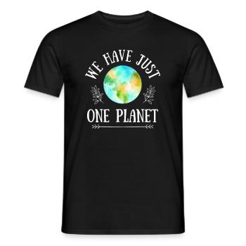 Changement climatique Environnement Nature durable plastique écologique - T-shirt homme - noir - Devant - AI Model Male 178 light (178cm)