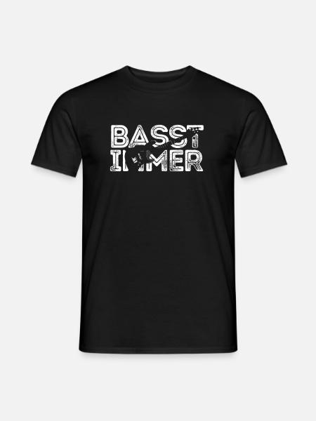 Bass Bassist band musiker gitarre geschenk - Männer T-Shirt - Schwarz