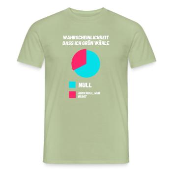 Grüne Demo Politik Wählen grundrechte freiheit - Männer T-Shirt - Sage - Vorne - AI Model Male 178 light (178cm)