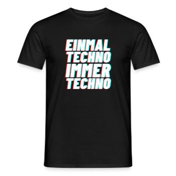 Techno electro Musik club rave geschen - Männer T-Shirt - Schwarz - Vorne - AI Model Male 178 light (178cm)
