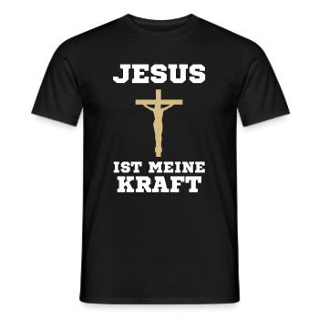 jesus christlich bibel Kreuz geschenk beten gott - Männer T-Shirt - Schwarz - Vorne - AI Model Male 178 light (178cm)