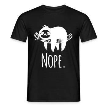 Sloth Nope white - T-shirt homme - noir - Devant - AI Model Male 178 light (178cm)
