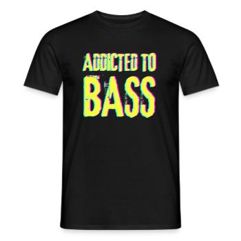 techno rave raver dj festival electro hardstyle - Männer T-Shirt - Schwarz - Vorne - AI Model Male 178 light (178cm)