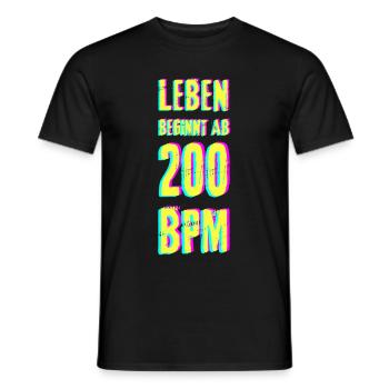 Techno rave bass DJ trance house geschenk musik - Männer T-Shirt - Schwarz - Vorne - AI Model Male 178 light (178cm)