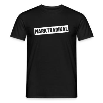 Kapitalist neoliberal freiheit aktien libertär - Männer T-Shirt - Schwarz - Vorne - AI Model Male 178 light (178cm)
