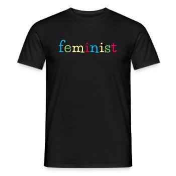 feminism gender gender equality - Men's T-Shirt - black - Front - AI Model Male 178 light (178cm)