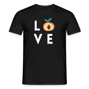 Aprikose obst frucht essen süß pfirsich geschenk - Männer T-Shirt - Schwarz - Vorne - AI Model Male 178 light (178cm)