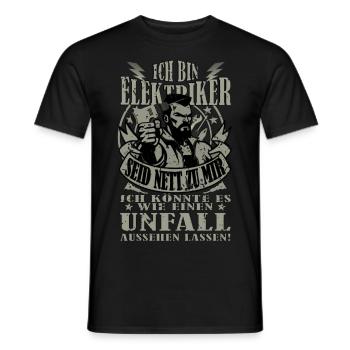 ICH KÖNNTE ES WIE EIN UNFALL AUSSEHEN LASSEN - Männer T-Shirt - Schwarz - Vorne - AI Model Male 178 light (178cm)