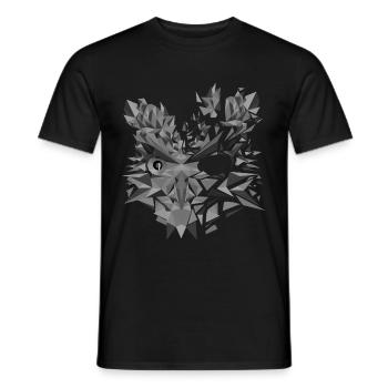 Owl gray - Men's T-Shirt - black - Front - AI Model Male 178 light (178cm)