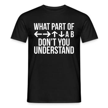 Lustige Video Gaming Gamer Tasten T-Shirt - Männer T-Shirt - Schwarz - Vorne - AI Model Male 178 light (178cm)