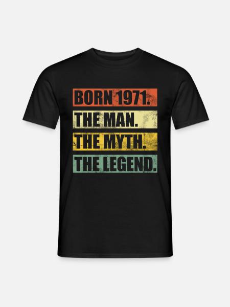 51 jarig jarig 1971 Born - Heren T-shirt - zwart