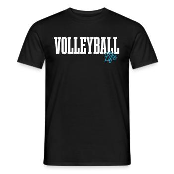 Volleyball - Men's T-Shirt - black - Front - AI Model Male 178 light (178cm)