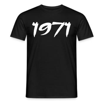 1971 54th Anniversary Gift 1971 Retro 1971 - Men's T-Shirt - black - Front - AI Model Male 178 light (178cm)