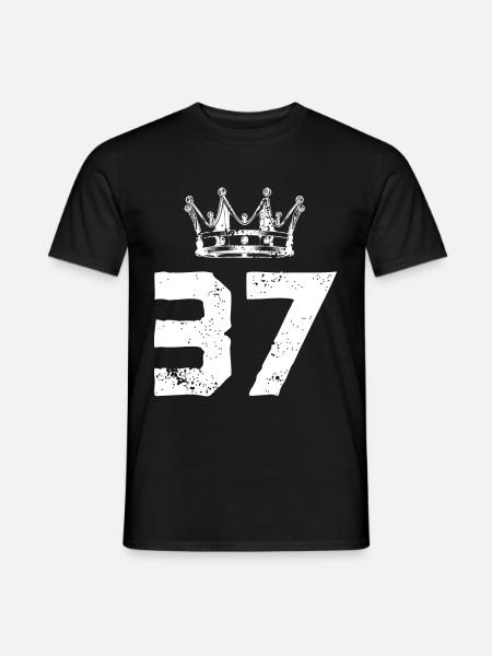 37 Couronne numérique - T-shirt homme - noir
