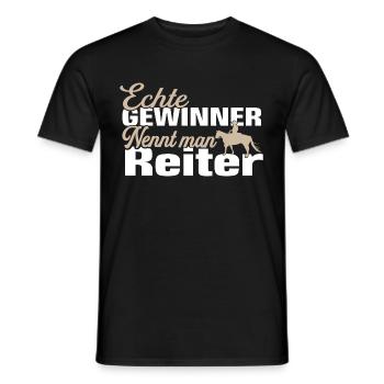 Reiter Reiterin Reiten Reitsport Spruch - Männer T-Shirt - Schwarz - Vorne - AI Model Male 178 light (178cm)