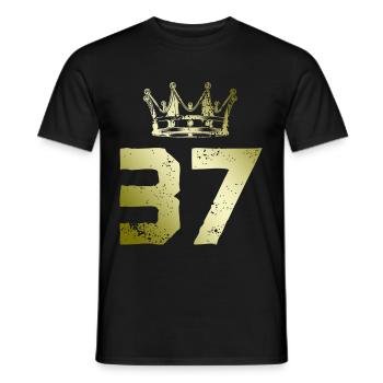 37 Couronne numérique - T-shirt homme - noir - Devant - AI Model Male 178 light (178cm)
