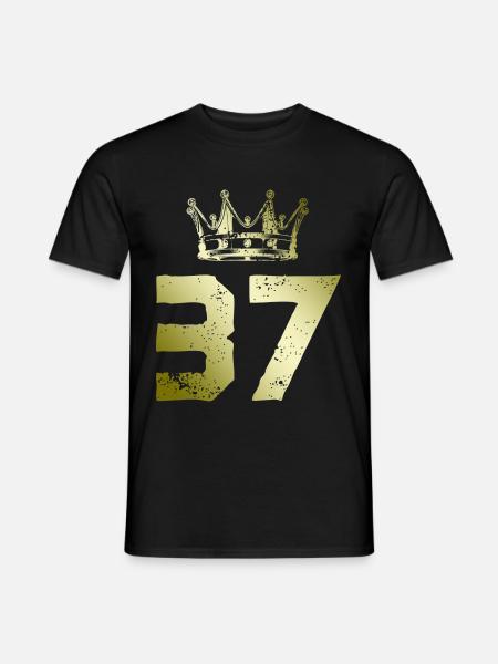 37 Number crown - Men's T-Shirt - black