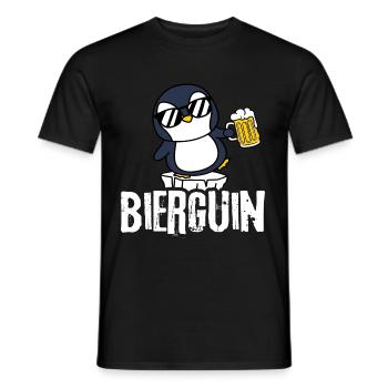 Bierguin Penguin Biertrinken Trinken Hopfen Saufen - T-shirt homme - noir - Devant - AI Model Male 178 light (178cm)