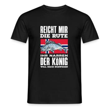 Norvège Pêche Dire Drôle Design - T-shirt homme - noir - Devant - AI Model Male 178 light (178cm)