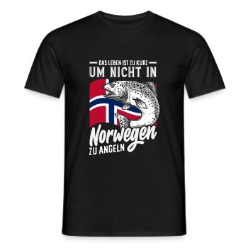 Norvège Pêche Dire Drôle Design - T-shirt homme - noir - Devant - AI Model Male 178 light (178cm)