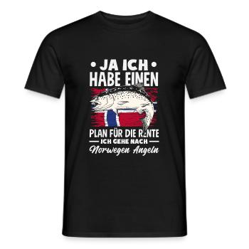 Norvège Pêche Dire Drôle Design - T-shirt homme - noir - Devant - AI Model Male 178 light (178cm)