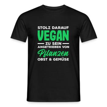 Attention I'm Vegan Funny Vegan Gift - Men's T-Shirt - black - Front - AI Model Male 178 light (178cm)