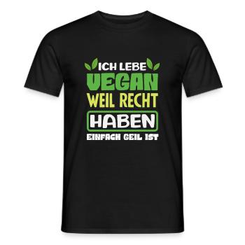 Attention I'm Vegan Funny Vegan Gift - Men's T-Shirt - black - Front - AI Model Male 178 light (178cm)