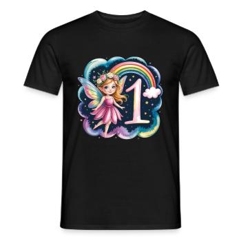 1st Birthday Elf Fairy Girl Birthday Shirt - Men's T-Shirt - black - Front - AI Model Male 178 light (178cm)