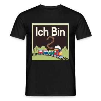 Ich bin 2 Zug Eisenbahn 2. Geburtstag - Männer T-Shirt - Schwarz - Vorne - AI Model Male 178 light (178cm)