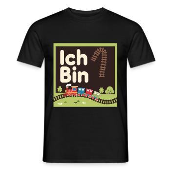 Ich bin 1 Zug Eisenbahn 1. Geburtstag - Männer T-Shirt - Schwarz - Vorne - AI Model Male 178 light (178cm)