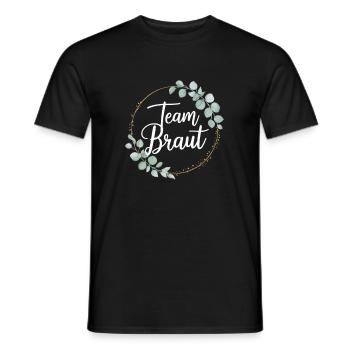 Team Bride Bridesmaids Eucalyptus Bachelor Party Wedding - Men's T-Shirt - black - Front - AI Model Male 178 light (178cm)